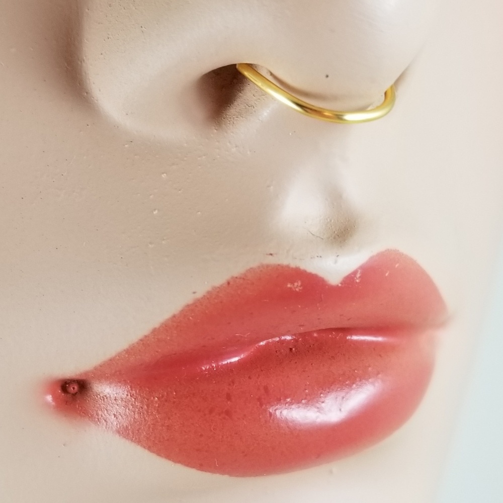 Fake Septum Gold Nose Ring HANDMADE and NEW